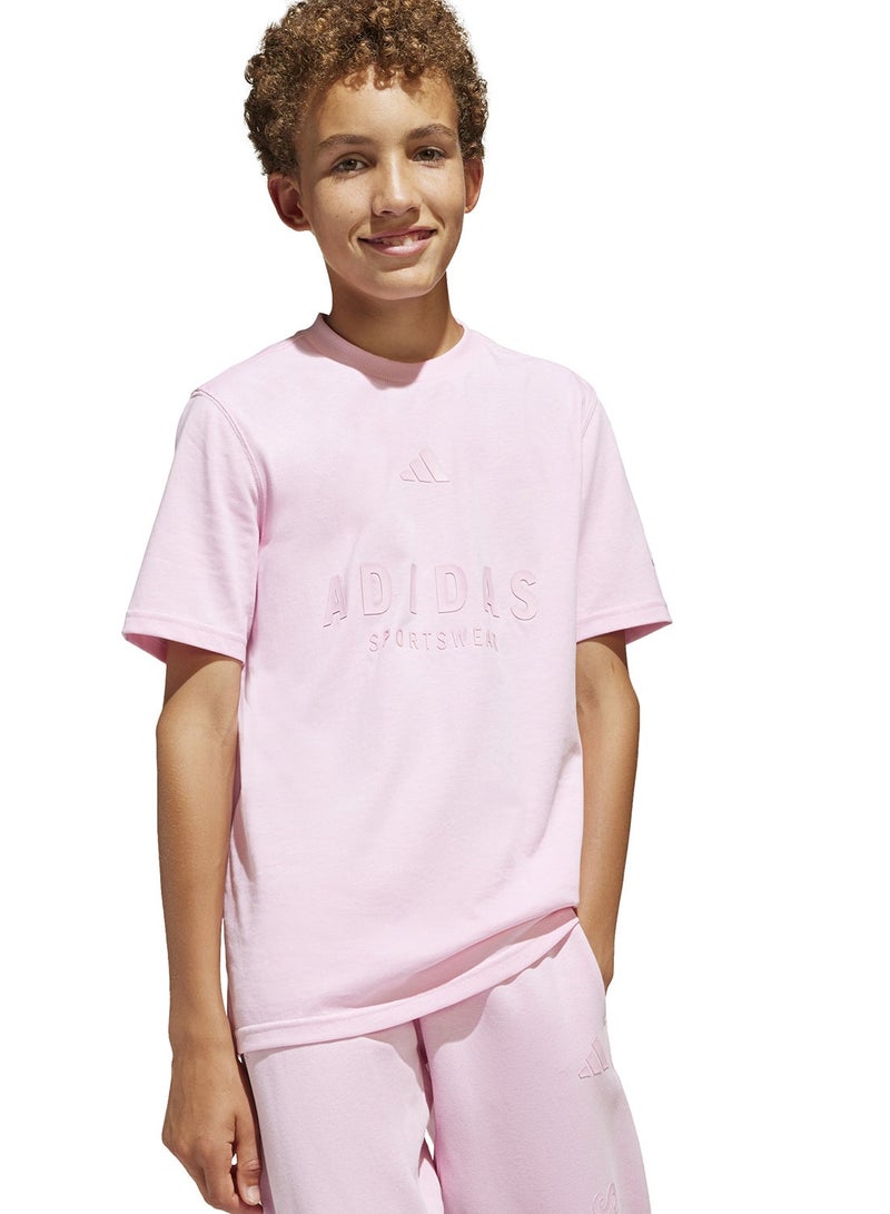 اديداس تيشيرت شبابي برسومات لجميع المواسم للأطفال - Image 4