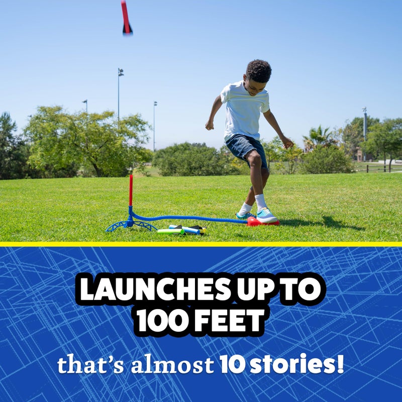 Stomp Rocket Jr Multi-Color Rocket Launcher for Kids, 8 Rockets - Fun Outdoor Kids Gifts for Boys & Girls - STEM Toy Foam Blaster Set Soars Up to 100 Feet - Ages 3 & Up - Image 3