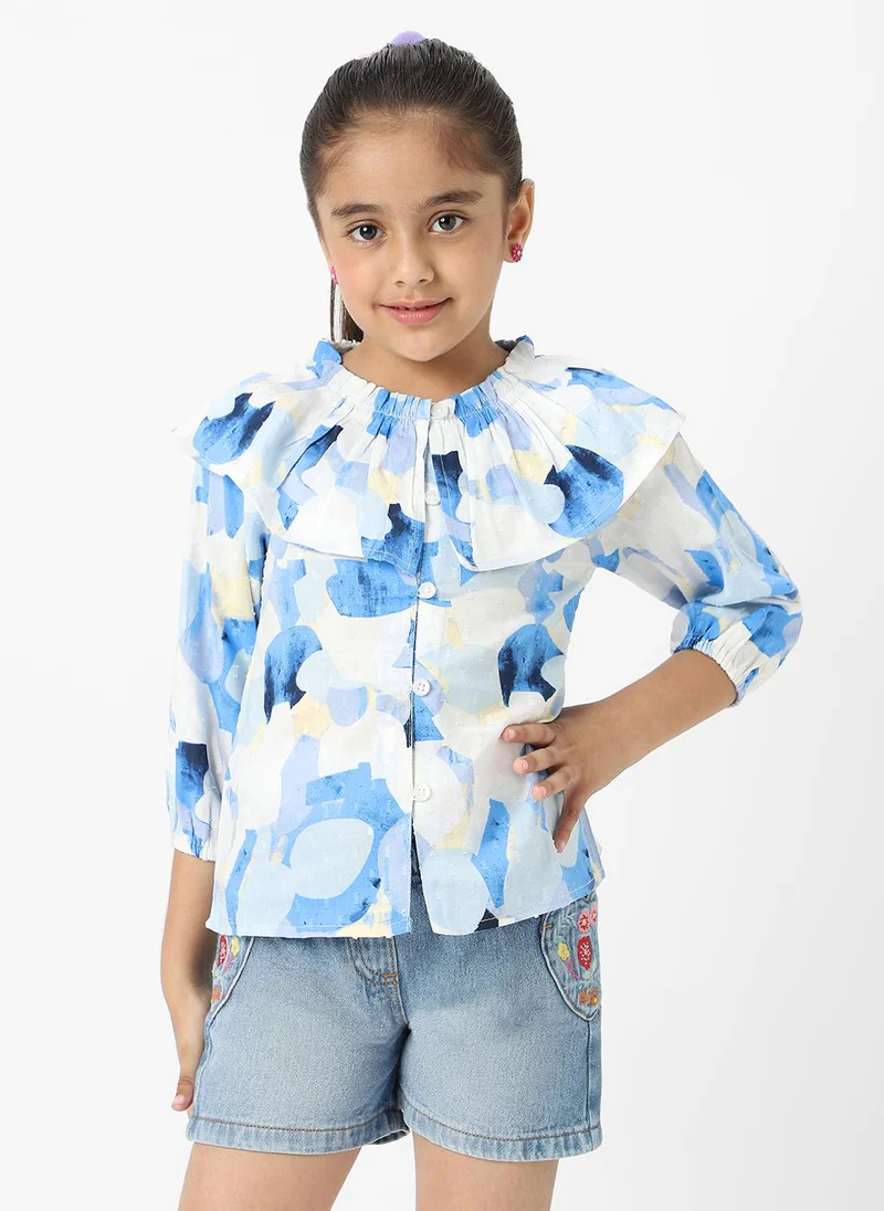 Nautinati  Nautinati Girls Cotton Swiss Dot Top With Stylised Neckline for Women | Best Price UAE