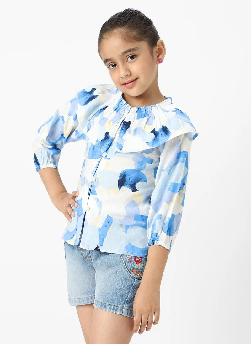 Nautinati  Nautinati Girls Cotton Swiss Dot Top With Stylised Neckline for Women | Best Price UAE