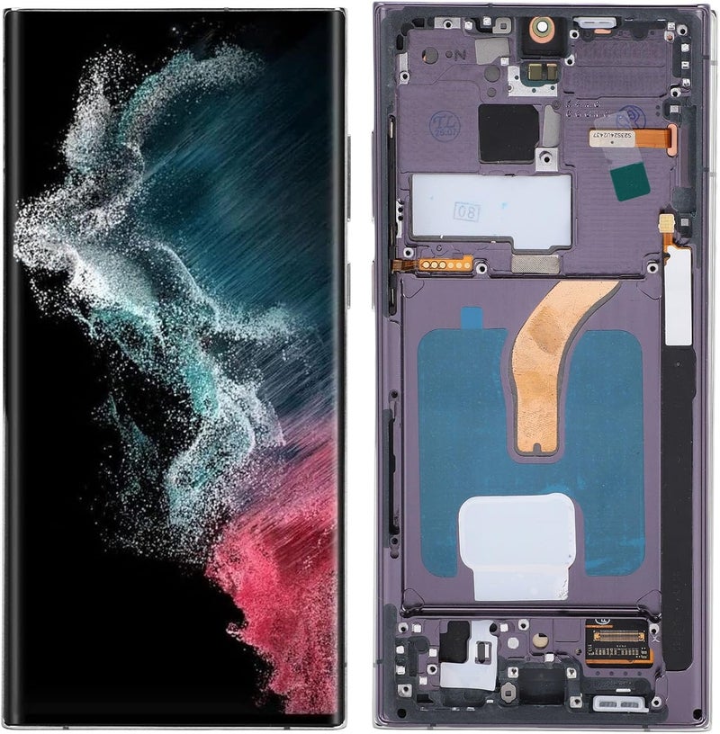 LCD Screen Replacement for Ultra, Assembly with Fingerprint Frame, 6.8 inches Multi Touch >, Resolution, SM S908B EU Version (Silver) - Image 3