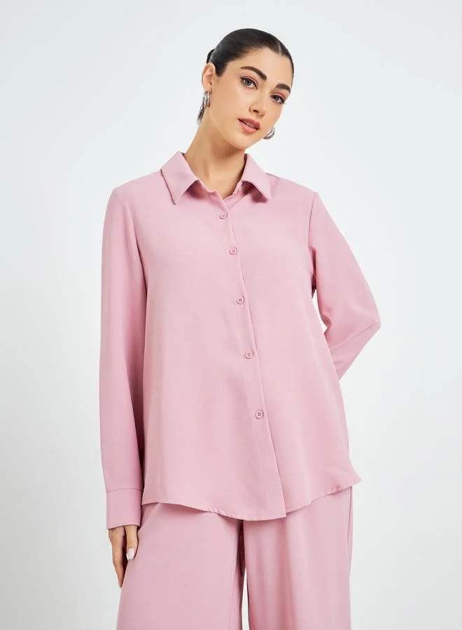 أميرة مجموعة محتشمة من بنطال بأرجل واسعة وقميص بقصة واسعة