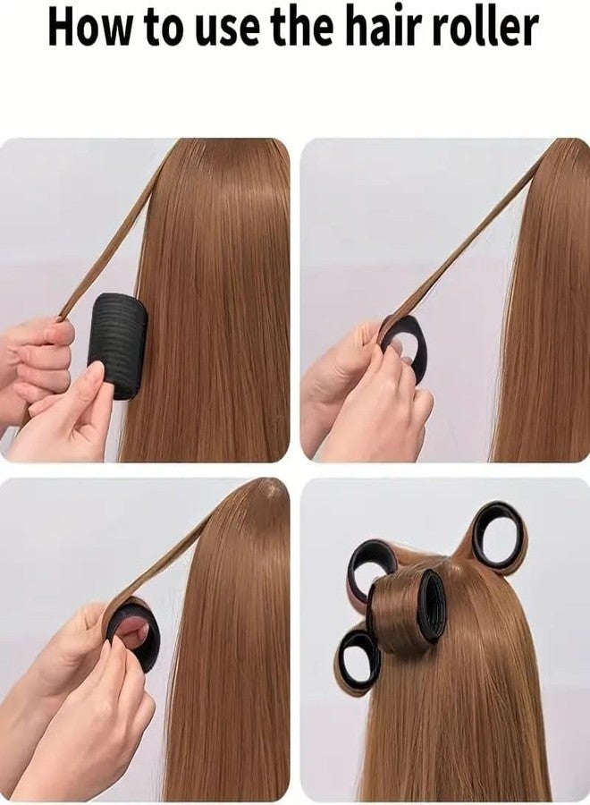 Artifice 6pcs set Hair Rollers For Hair Curling | Self Grip Holding Rollers | Rollers for Hair Hair Rollers for Small Hairs| 6 Large Small Curlers Plastic Core Hair Rollers - Image 3