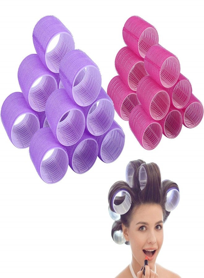 Artifice 6pcs set Hair Rollers For Hair Curling | Self Grip Holding Rollers | Rollers for Hair Hair Rollers for Small Hairs| 6 Large Small Curlers Plastic Core Hair Rollers - Image 1