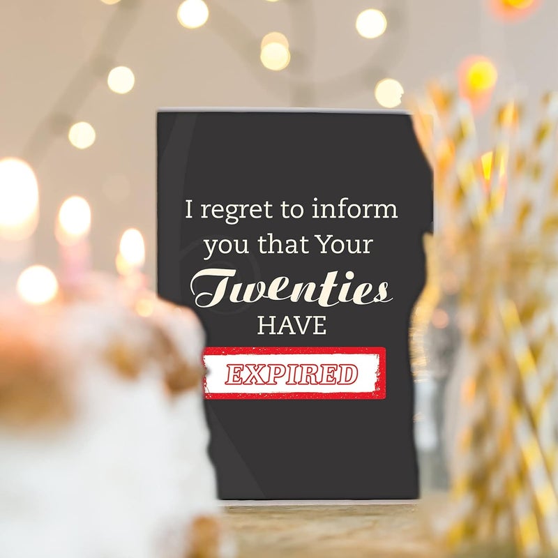 Zonon 2 Pieces Funny 30th Birthday Card for Men or Women Birthday Card with Envelope Joke Birthday Greeting Card Your Twenties Have Expired Card for Son, Daughter, Dad, Mom, Brothers(Suitable for 30th) - Image 5