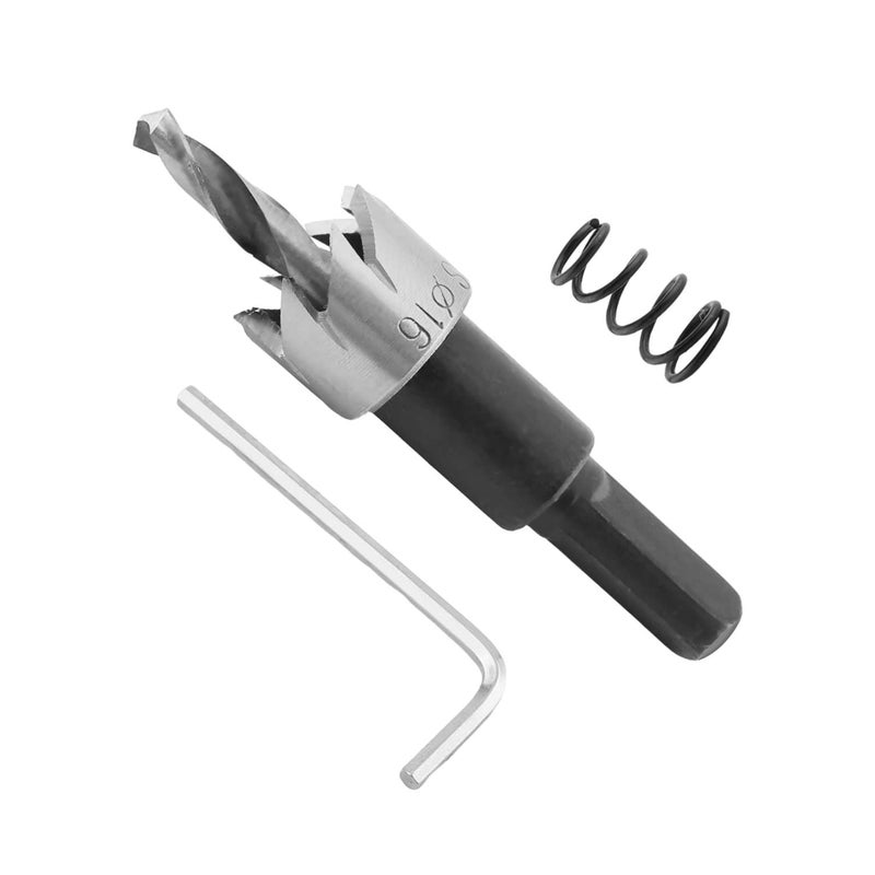 Othmro Utoolmart 16mm Black HSS Drill Bit Hole Saw Cutter 70mm Length for Metal Alloy Wood 1pcs - Image 1