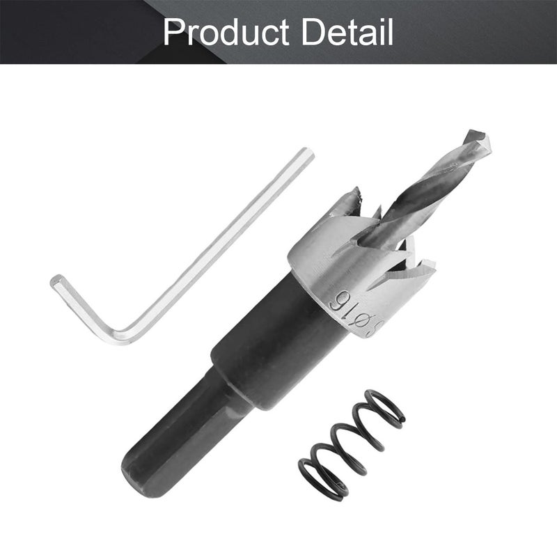 Othmro Utoolmart 16mm Black HSS Drill Bit Hole Saw Cutter 70mm Length for Metal Alloy Wood 1pcs - Image 4