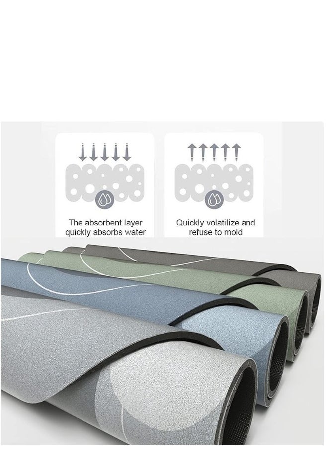 haleemy - Super Absorbent Soft Non-Slip Quick Drying Floor Bath Tub Mat 60x180 cm - Image 1