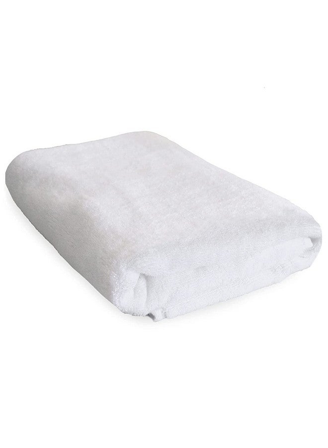 Belive-Me Cotton 500 GSM Large Size White Bath Towel for Hotel, Men, Women, Unisex, Kids, Soft and Absorbent (55 inch x 27 inch or 140 cm x 70 cm, 1 Piece, White) - Image 1