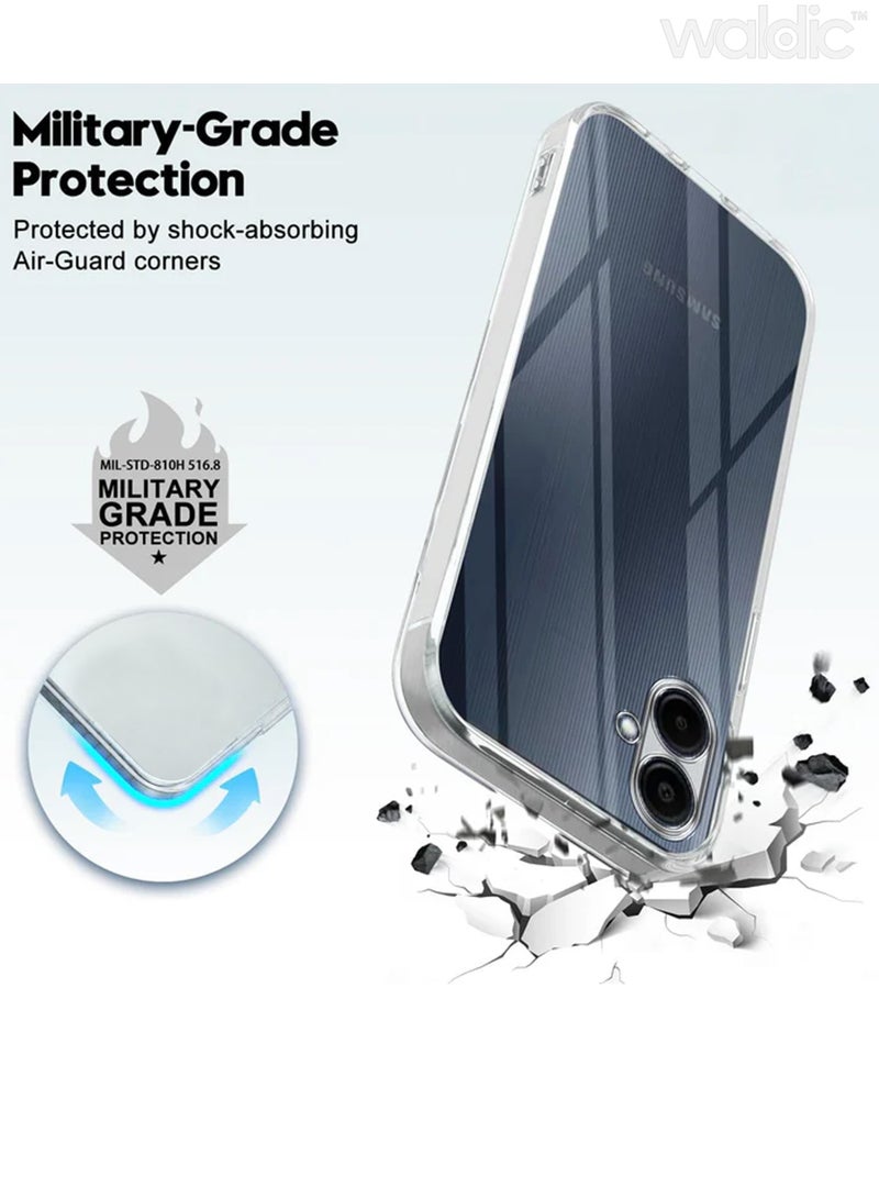 Waldic Samsung Galaxy A07 Premium Case | Premium Silicone Case Cover Designed for Samsung Galaxy A07 | Samsung Galaxy A07 Case Camera and Drop Protection Thin Protective Back Cover Case for Samsung Galaxy A07 - Transparent - Image 4