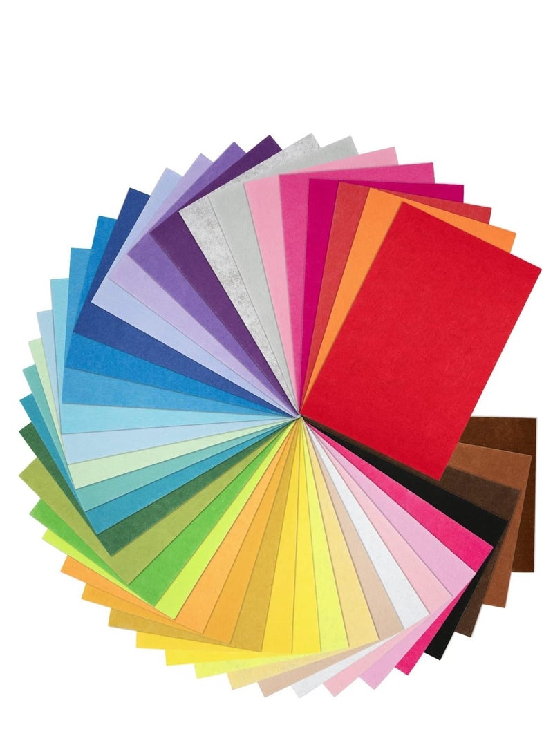 FengSVMA 8 x 12 Inches Felt Sheets for Crafts, 40Pcs Felt Squares Felt Fabric Sheets, Assorted Colors Non Woven Felt Pack, 1mm Thick, Stiff Felt Paper for DIY Sewing Craft Patchwork Decoration - Image 1
