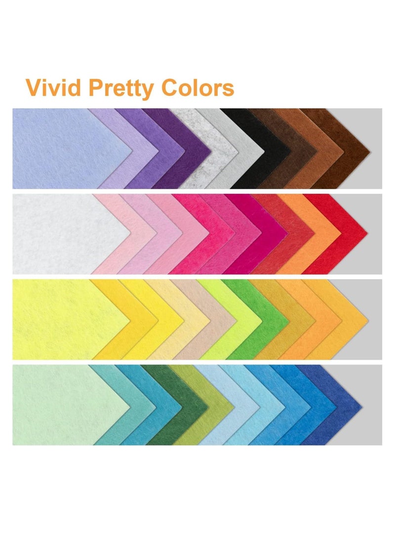 FengSVMA 8 x 12 Inches Felt Sheets for Crafts, 40Pcs Felt Squares Felt Fabric Sheets, Assorted Colors Non Woven Felt Pack, 1mm Thick, Stiff Felt Paper for DIY Sewing Craft Patchwork Decoration - Image 4