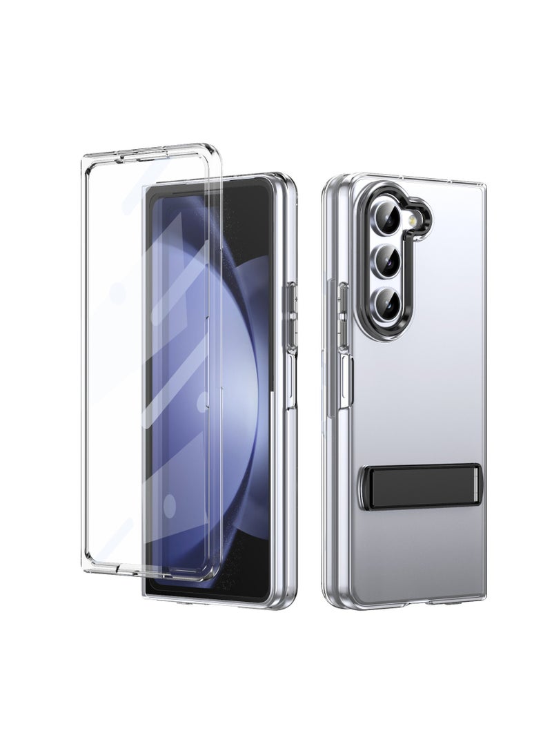 general Samsung Z Fold7 High Transparency Shell Membrane All-in-One Swivel Stand Protective Case, Internal and External Dual Screen Protection + Multi-Angle Viewing + All-inclusive Drop Protection