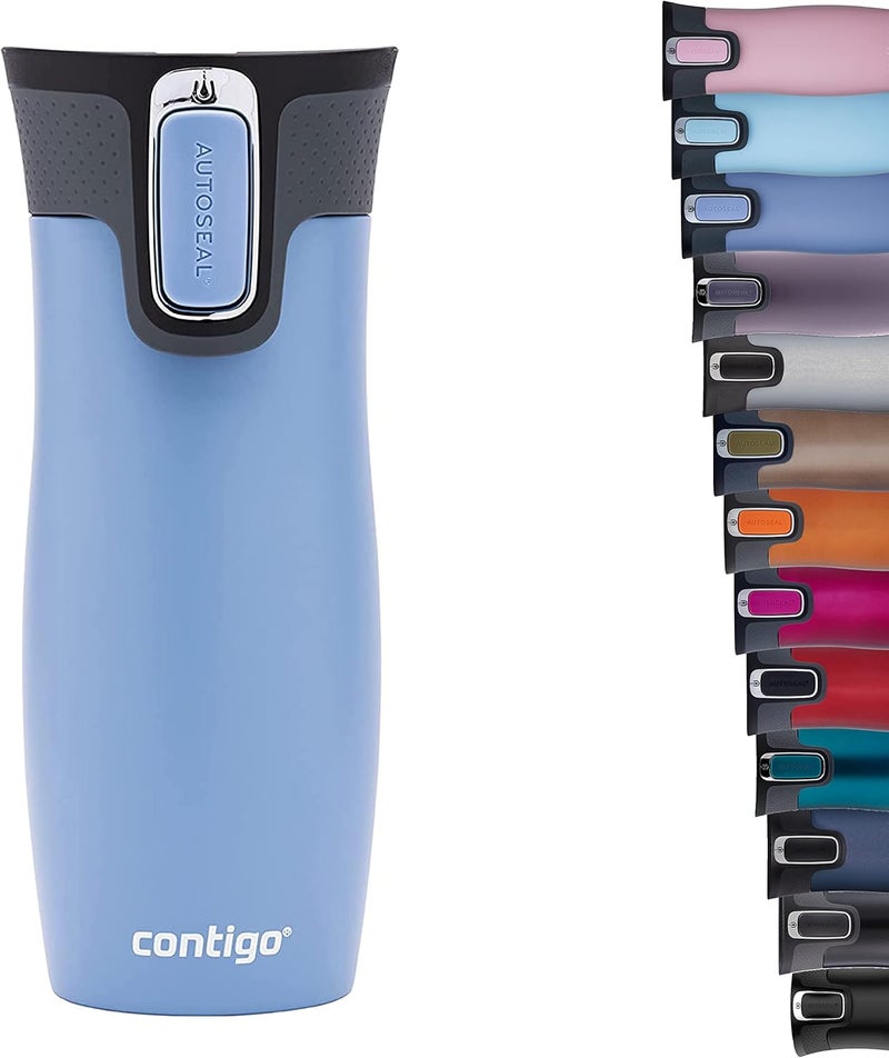 Contigo West Loop Autoseal Travel Mug, Stainless Steel Thermal Mug, Vacuum Flask, Leakproof Tumbler, Coffee Mug with BPA-Free Easy-Clean Lid - Image 1