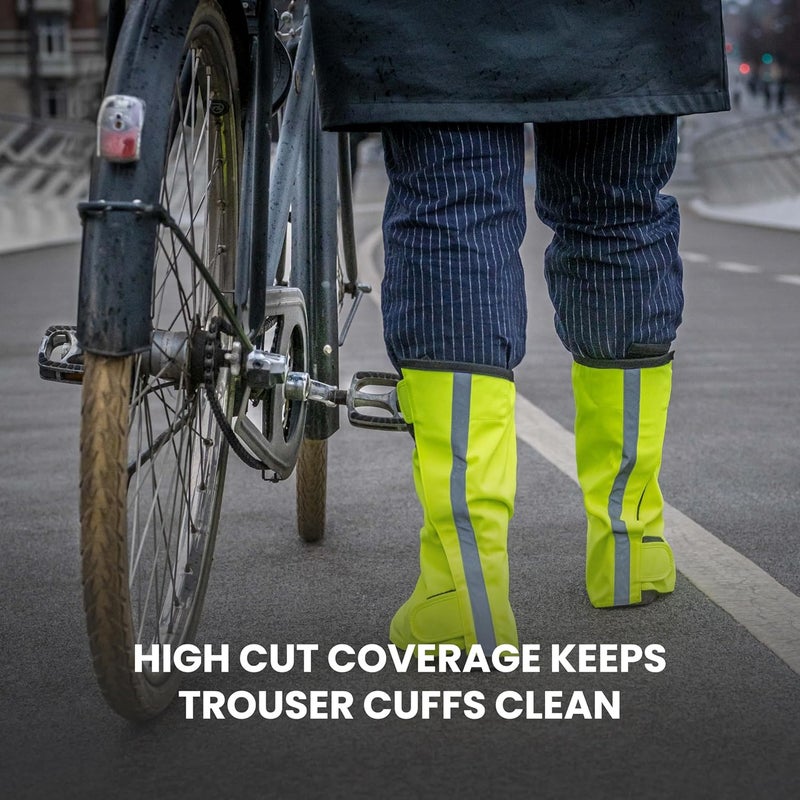 GripGrab Dryfoot 2nd Edition Bike Rain Overshoes Waterproof Shoe Covers for Everyday Cycling Long Gaiter - Image 5