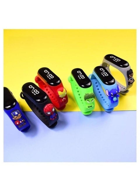 Kids' Water Resistant Silicone Digital Watch 6PCS
