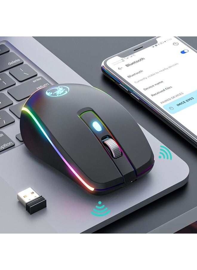 BURAQ iMICE G903 2.4G Single Mode 6-key Silent Wireless Gaming Mouse(Black)  - Image 3