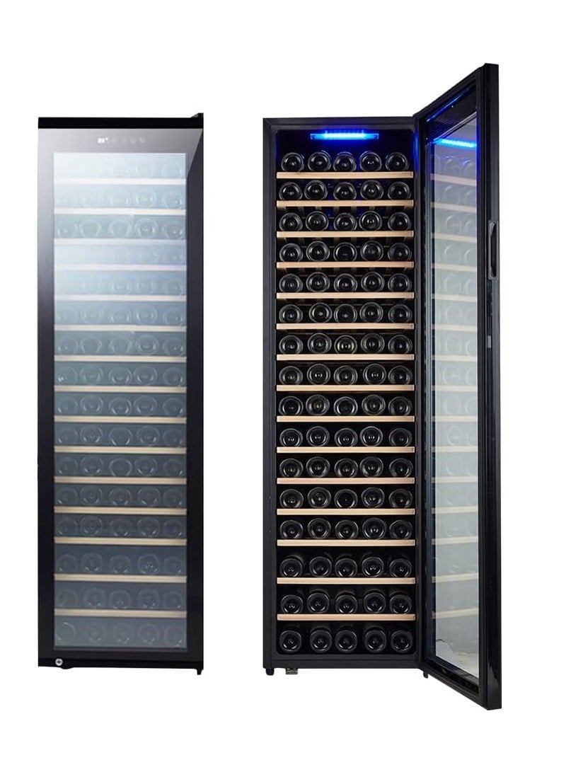 Cool Baby COOLBABY 110 Bottle Electronic Thermostatic Wine Storage Cabinet Mini Beverage Wine Cooler Refrigerator For Home Bar Office Energy Efficient and Super Quiet Black  - Image 1