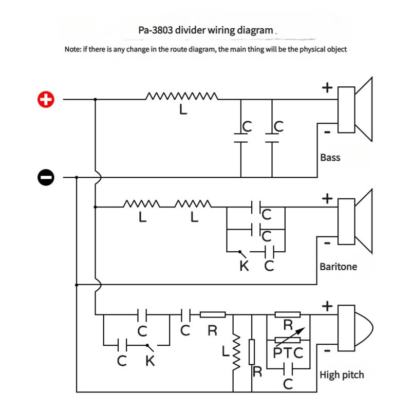 PA 3803 تقاطع ثلاثي الاتجاه قابل للتعديل قنوات عالية ومنخفضة 4 أوضاع صوت تصميم محاثات بدون تداخل - Image 4