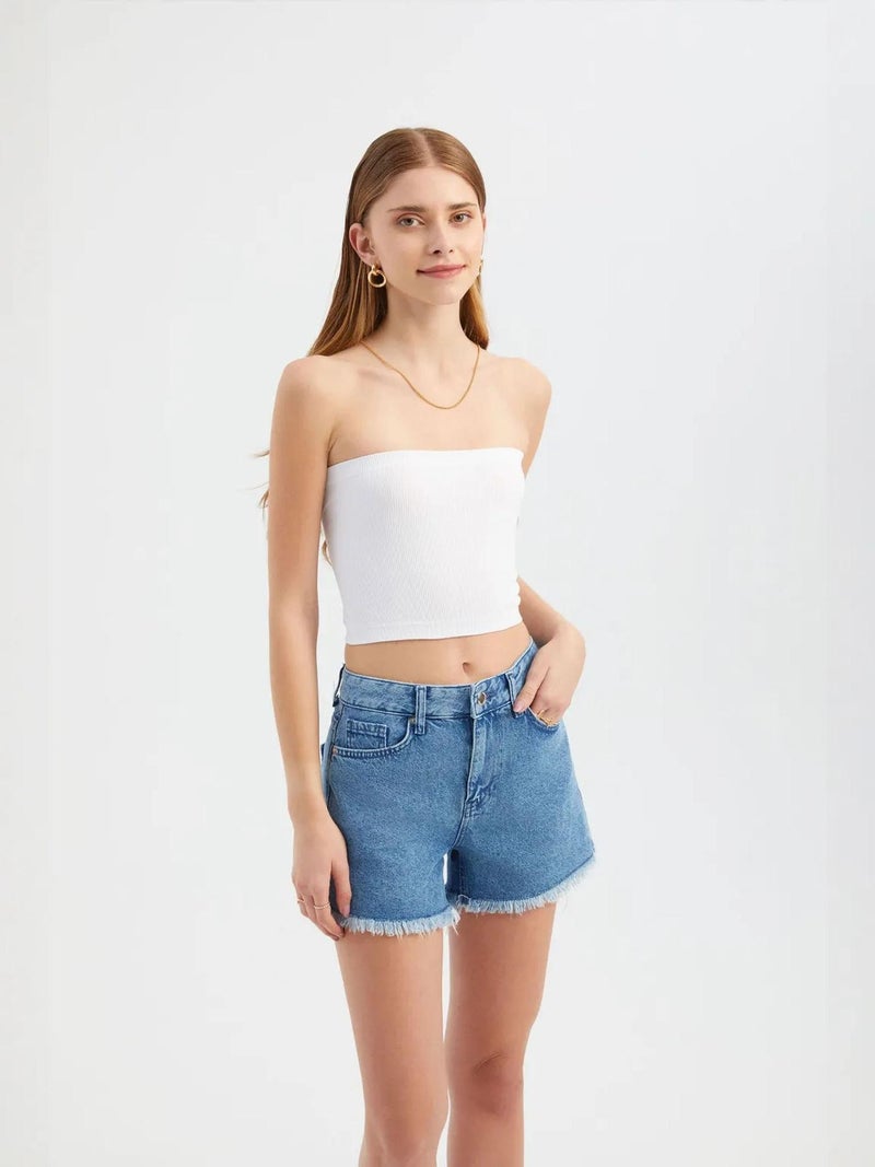 HICCUP Strapless Basic Crop Top - Image 2