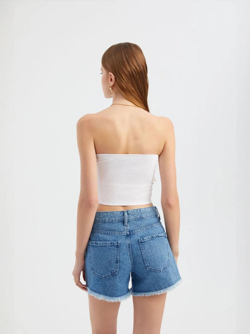 HICCUP Strapless Basic Crop Top - Image 4