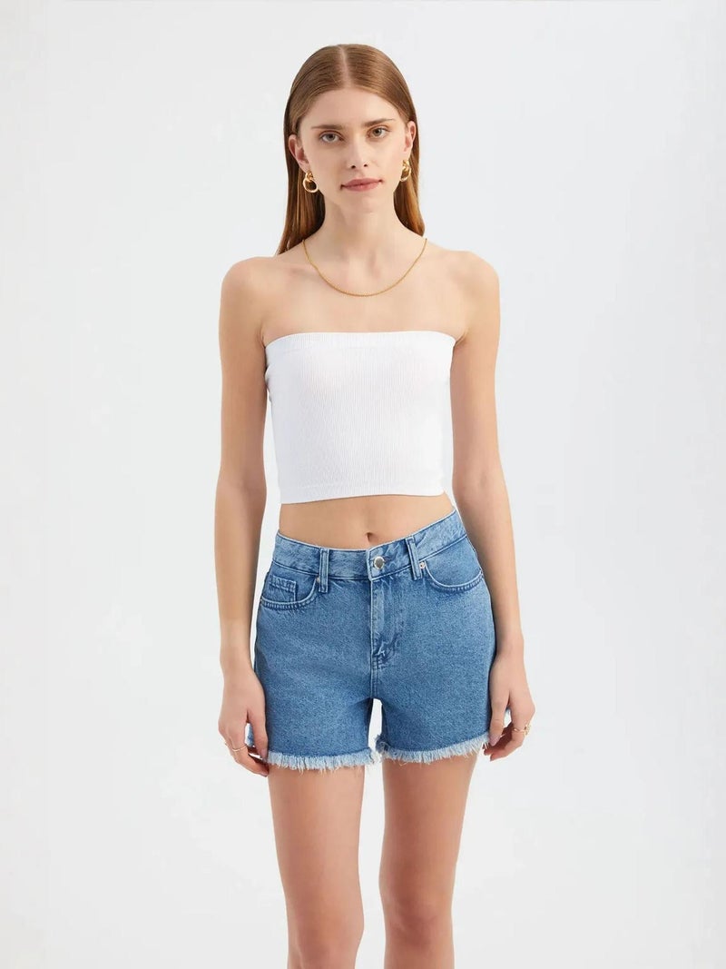 HICCUP Strapless Basic Crop Top - Image 1