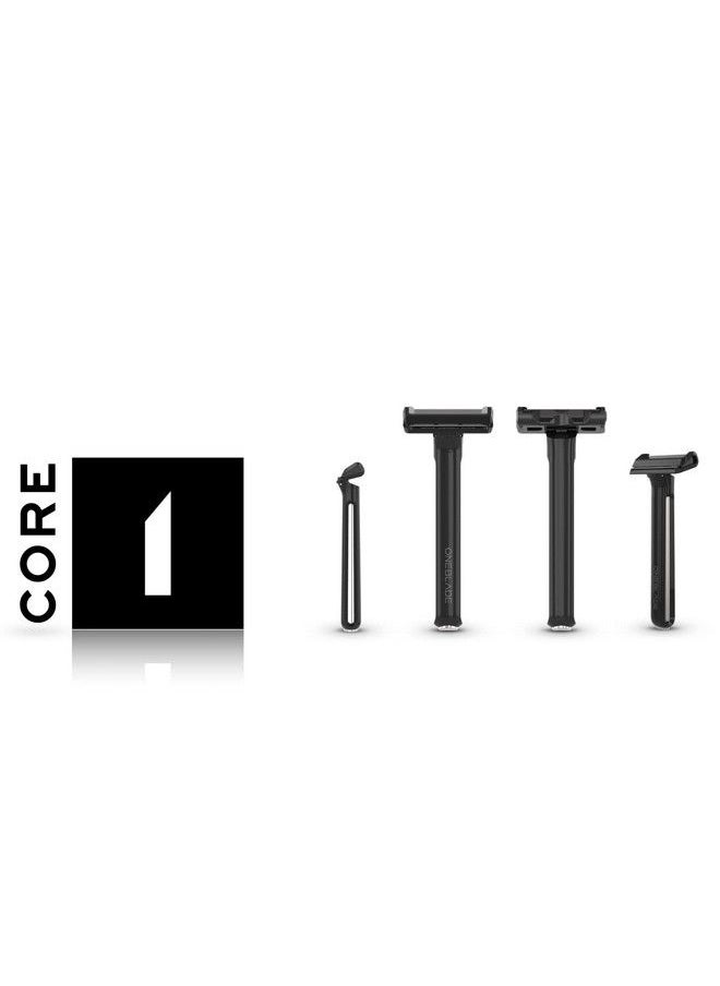 OneBlade - Core Safety Razor for Fine Hair Includes Stand & 10 Premium Japanese Feather Blade Refills Introductory Level - Image 1