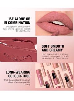 3 in 1 Matte Soft Lip Set Lip Liner Liquid Lip Gloss and Lipstick Combo Set Soft Smooth Natural Lip Contour Set Waterproof and Long Lasting Effect All in One Lip Makeup Gift Set 02 - pzsku/Z5645B77334D26AEDD8B8Z/45/1741254234/16a3715e-f5c3-4799-958f-ca6878ef56ef