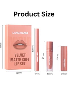 3 in 1 Matte Soft Lip Set Lip Liner Liquid Lip Gloss and Lipstick Combo Set Soft Smooth Natural Lip Contour Set Waterproof and Long Lasting Effect All in One Lip Makeup Gift Set 02 - pzsku/Z5645B77334D26AEDD8B8Z/45/1741254330/aeb0ae6e-958f-49eb-be0a-977c7177084e