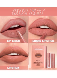 3 in 1 Matte Soft Lip Set Lip Liner Liquid Lip Gloss and Lipstick Combo Set Soft Smooth Natural Lip Contour Set Waterproof and Long Lasting Effect All in One Lip Makeup Gift Set 02 - pzsku/Z5645B77334D26AEDD8B8Z/45/1741254472/231b7bea-04cb-4116-8f44-ffd1861f7d9d