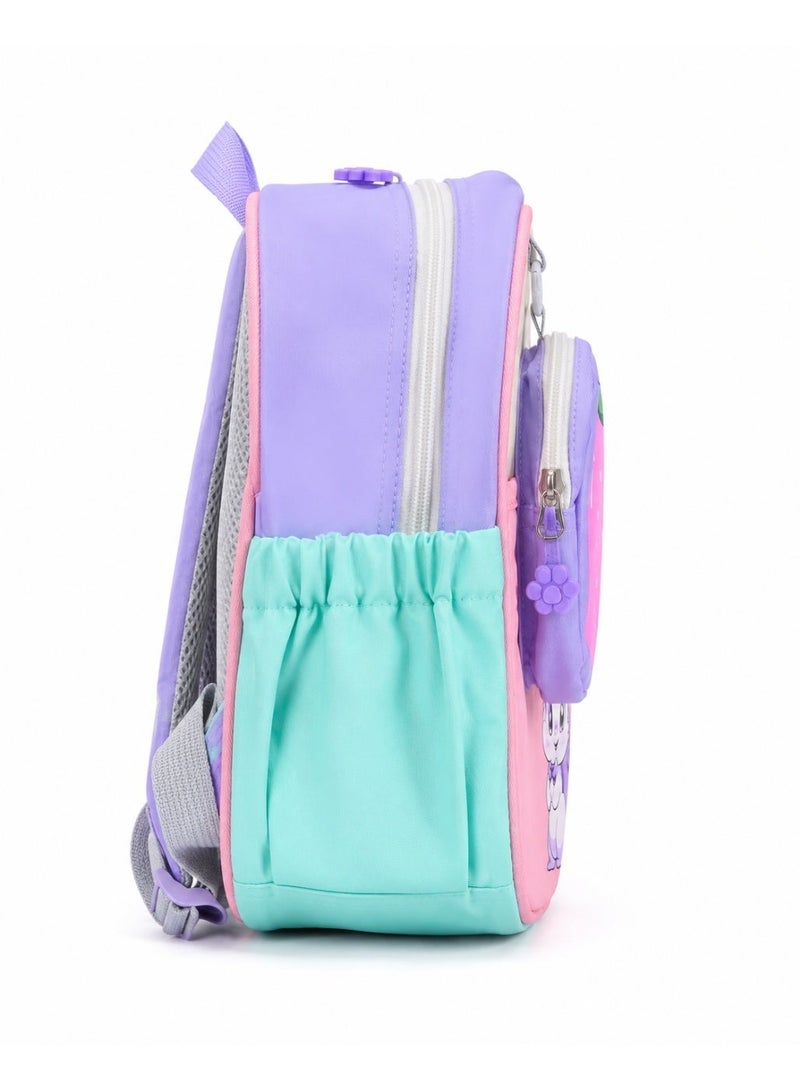 Kids Backpack with Mini Acorn Pouch, Lightweight School Bag with Side Bottle Pockets, Breathable Back & Safety Chest Buckle for Boys and Girls - Image 4