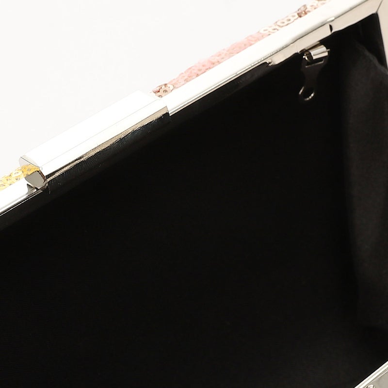 Mr.joe Sequin Floral Box Clutch - pastel - Image 4