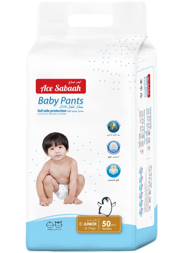 Ace Sabaah - Ace Sabaah Baby Diaper Pants, Size 5, Junior 12-17kg, 50pcs - Image 1