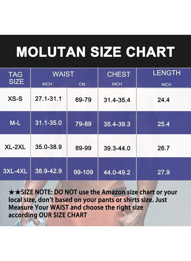 MOLUTAN Mens Compression Shirt Slimming Body Shaper Vest Sleeveless Waist Trainer Workout Tank Top Tummy Control Shapewear (Beige, Medium-Large)  - Image 5