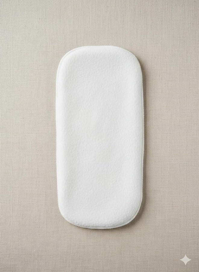 Kritiu 4-Layer Booster Pads for Cloth Diaper | High Absorbent 4 Layer Washable and Reusable | Wet Free Booster Inserts | The Ultimate Baby Cloth Diaper Soaker Inserts (White Pack Of 1) - Image 1