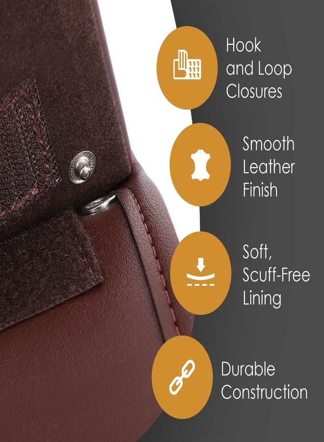 هاوسابلز منظم كرسي بذراعين من هاوسابلز، ملحقات كرسي استرخاء، منظم مسند ذراع، منظم كرسي بذراعين، منظم مسند ذراع الأريكة، حامل جهاز تحكم عن بعد لكرسي الاسترخاء، جيب للأريكة، تخزين جانبي للأريكة، حقيبة للأريكة، بني - Image 4