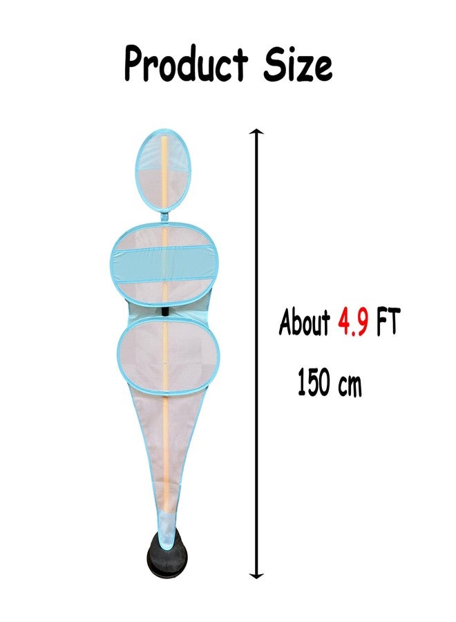 Voodans Football Dummy with Weighted Base Soccer Dribbling Mannequin Basketball Defender Dummy Training Poles for Solo Practice Team Drills Youth Adult Training Equipment (Pack of 3, 4.9 FT) - Image 3