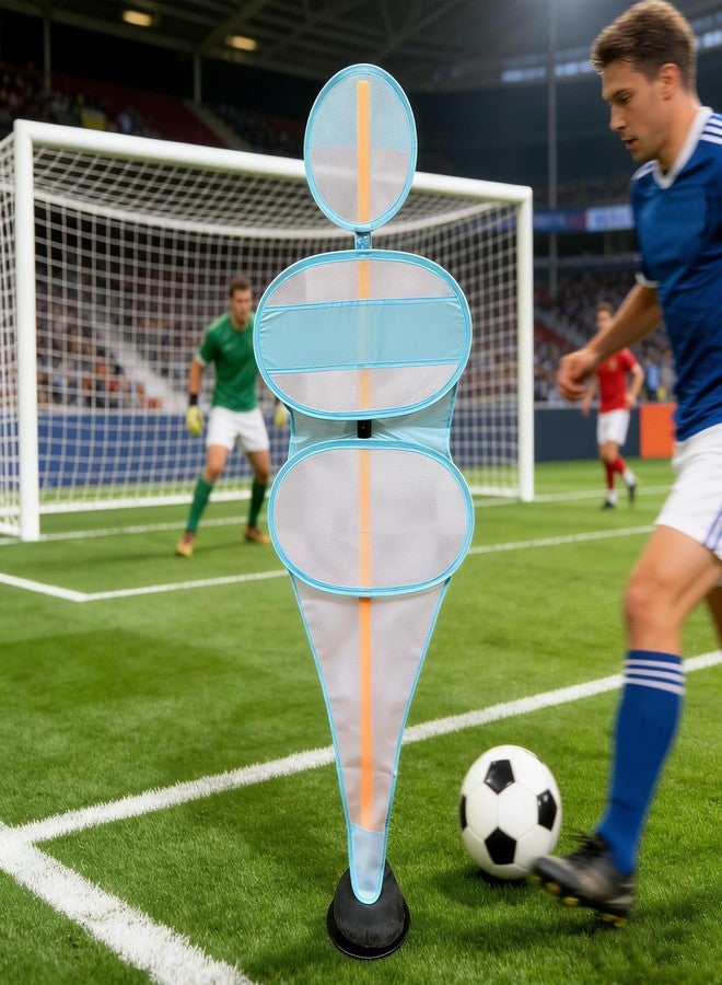 Voodans Football Dummy with Weighted Base Soccer Dribbling Mannequin Basketball Defender Dummy Training Poles for Solo Practice Team Drills Youth Adult Training Equipment (Pack of 3, 4.9 FT) - Image 4