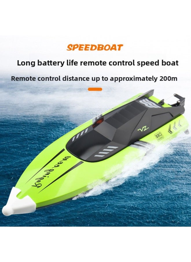 C168 High-speed Remote Control Boat 2.4g Remote Control Speedboat Long Endurance Interactive Competitive Remote Control Toy Water Toy-Color:Orange