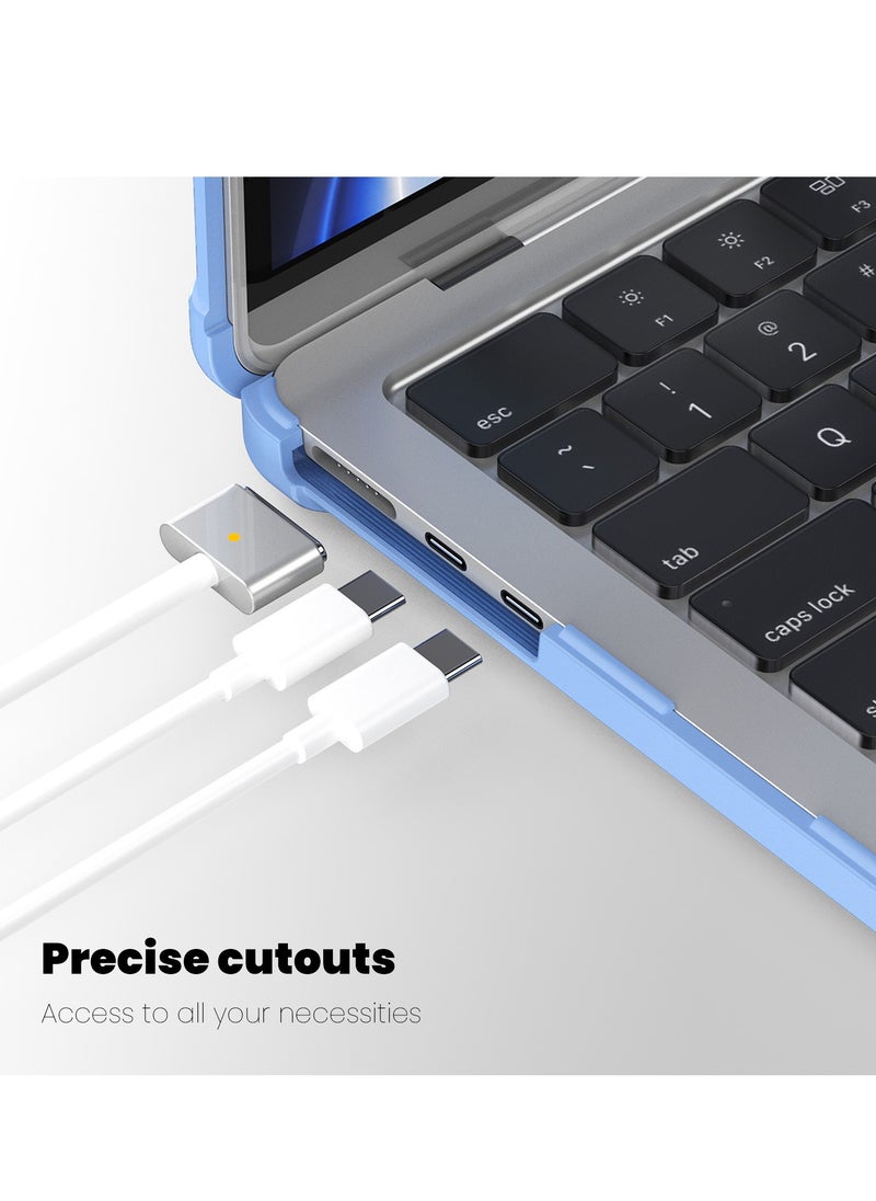 Generic Adapted To Macbook Air13.6 2022/2024 (M2 A2681/M3 A3113) Laptop Protective Case Transparent Frosted Cooling Bracket Anti-Fall Case  - Image 4