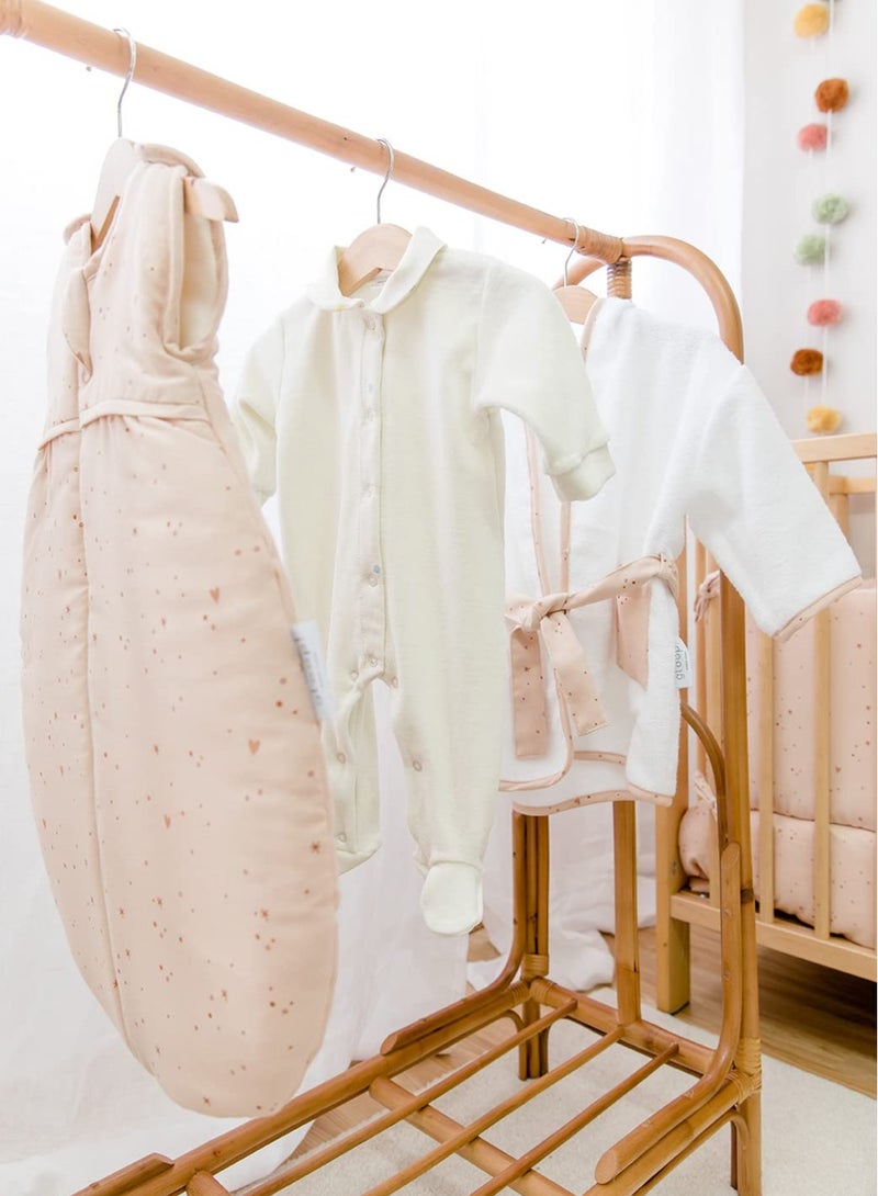 جلوب! روب حمام عضوي وردي لامع 0-12 شهر - Image 2