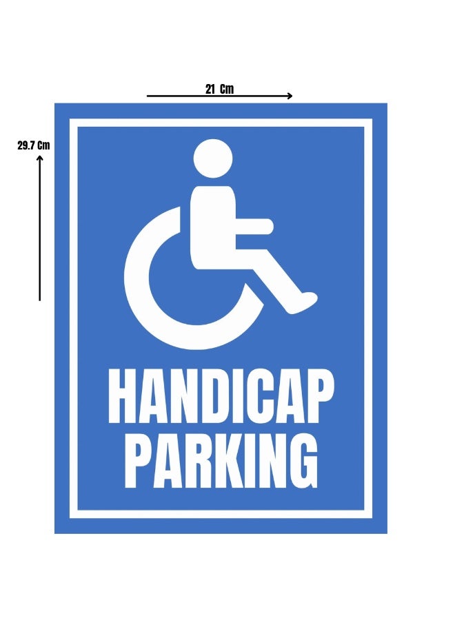 Handicap Parking Sticker with Foam Board – A4 Size - Image 1