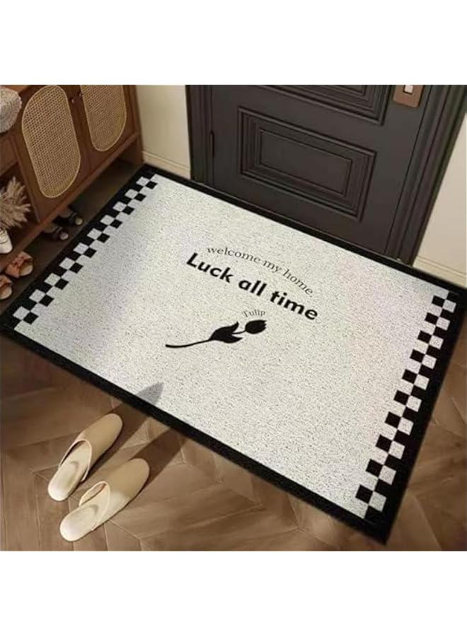 هوكور LukRosey Indoor Door Mat, Resist Dirt and Absorbent Entrance Mat, Anti-Slip, Low Profile Inside Floor Mat Doormat for Home Entrance, Garage and Garden Entrance（60 * 90cm） (Style-2) - Image 1