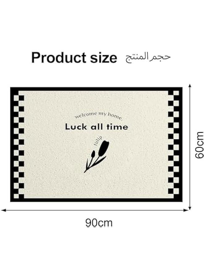 هوكور LukRosey Indoor Door Mat, Resist Dirt and Absorbent Entrance Mat, Anti-Slip, Low Profile Inside Floor Mat Doormat for Home Entrance, Garage and Garden Entrance（60 * 90cm） (Style-2) - Image 2