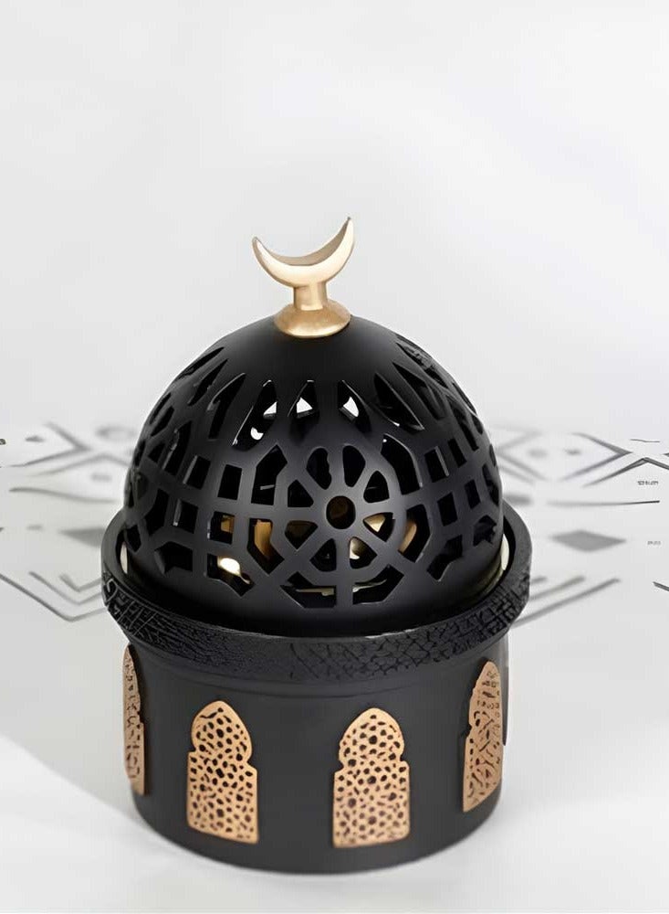 Bakhoor BoSidin Elegant Arabian Style Resin Incense Burner, Bakhoor Oud Holder with Metal Tray Censer for Yoga, Aromatherapy, Bedroom, Home & Office - Image 1