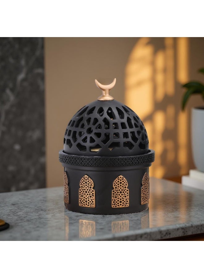 Bakhoor BoSidin Elegant Arabian Style Resin Incense Burner, Bakhoor Oud Holder with Metal Tray Censer for Yoga, Aromatherapy, Bedroom, Home & Office - Image 2