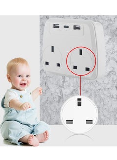 TYCOM Power Adapter Multi Plug Extension with 2 USB 1 Type C , Extender Wall Charger Socket 2 Way Multiple Electrical Outlet Adaptor, Charging Station for Home, Office （ 2 Way 2 USB 1 Type C）  - Image 4
