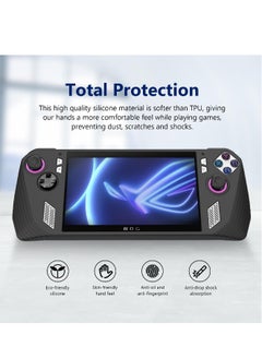 Generic Silicone FlexiSkin Case for ASUS ROG Ally Z1 Extreme - Soft Low Profile 360° Protection in Jet Black  - Image 5