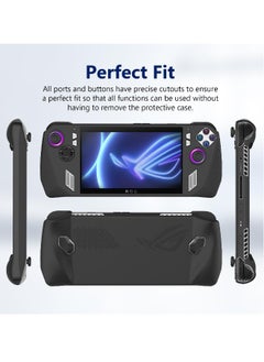 Generic Silicone FlexiSkin Case for ASUS ROG Ally Z1 Extreme - Soft Low Profile 360° Protection in Jet Black  - Image 3