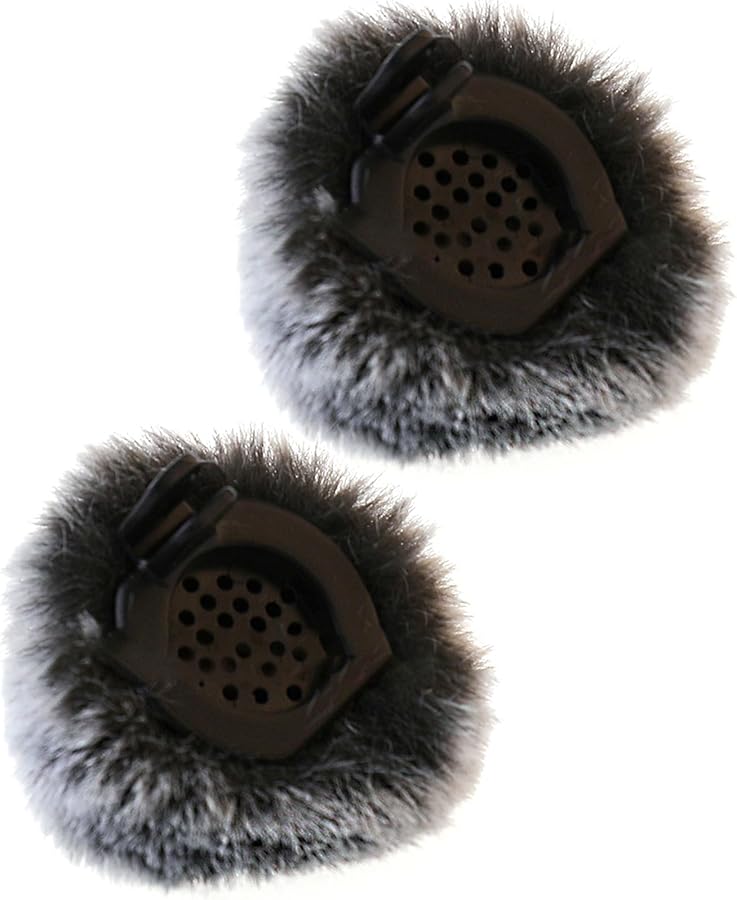 2Pcs Lavalier Microphone Windscreen Cover Set Artificial Fur Windshield Sleeve - Image 4